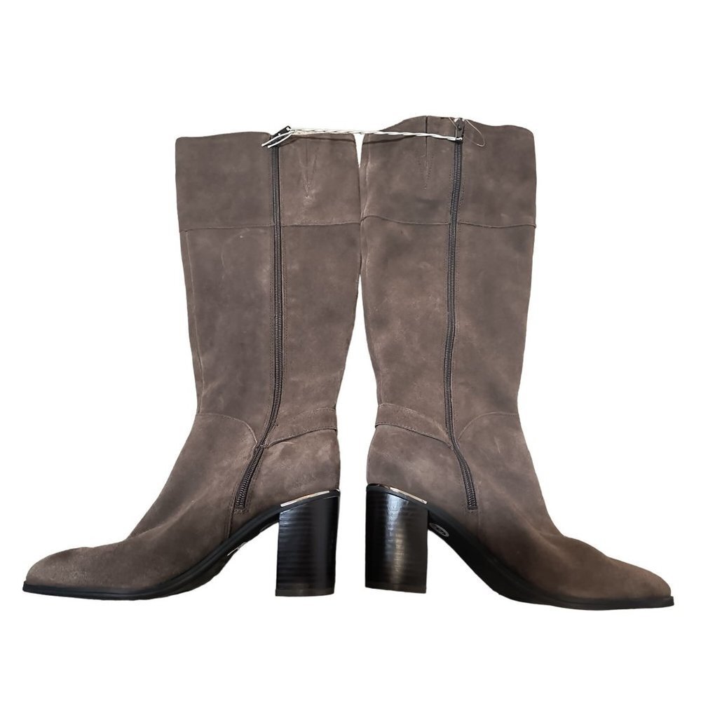Bandolino Ollia Tall Suede Leather Block‎ Heel Boot Women's size 9